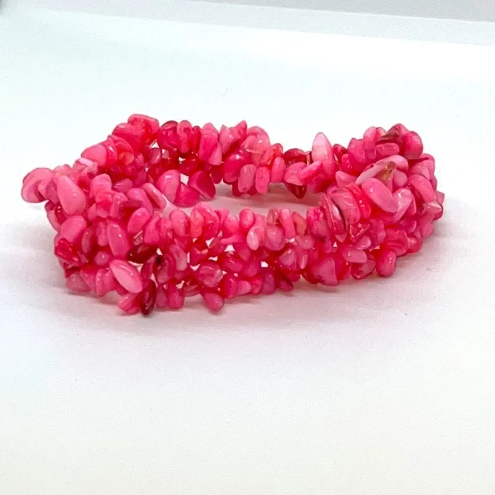 Beautiful Pink Stretchy Stone Bracelet
